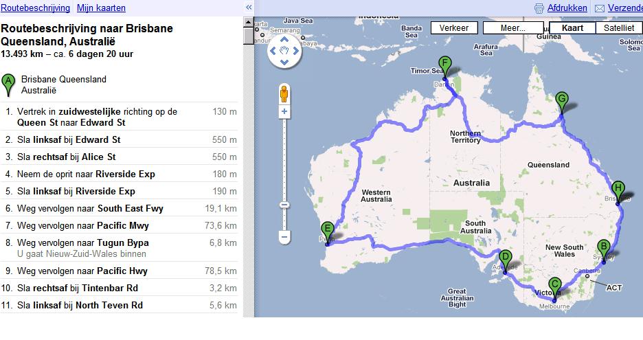 Google Maps routing